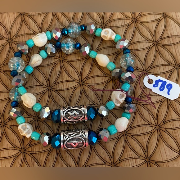 Handmade Sacred Geometry Matching Bracelet Set - Picture 5 of 6